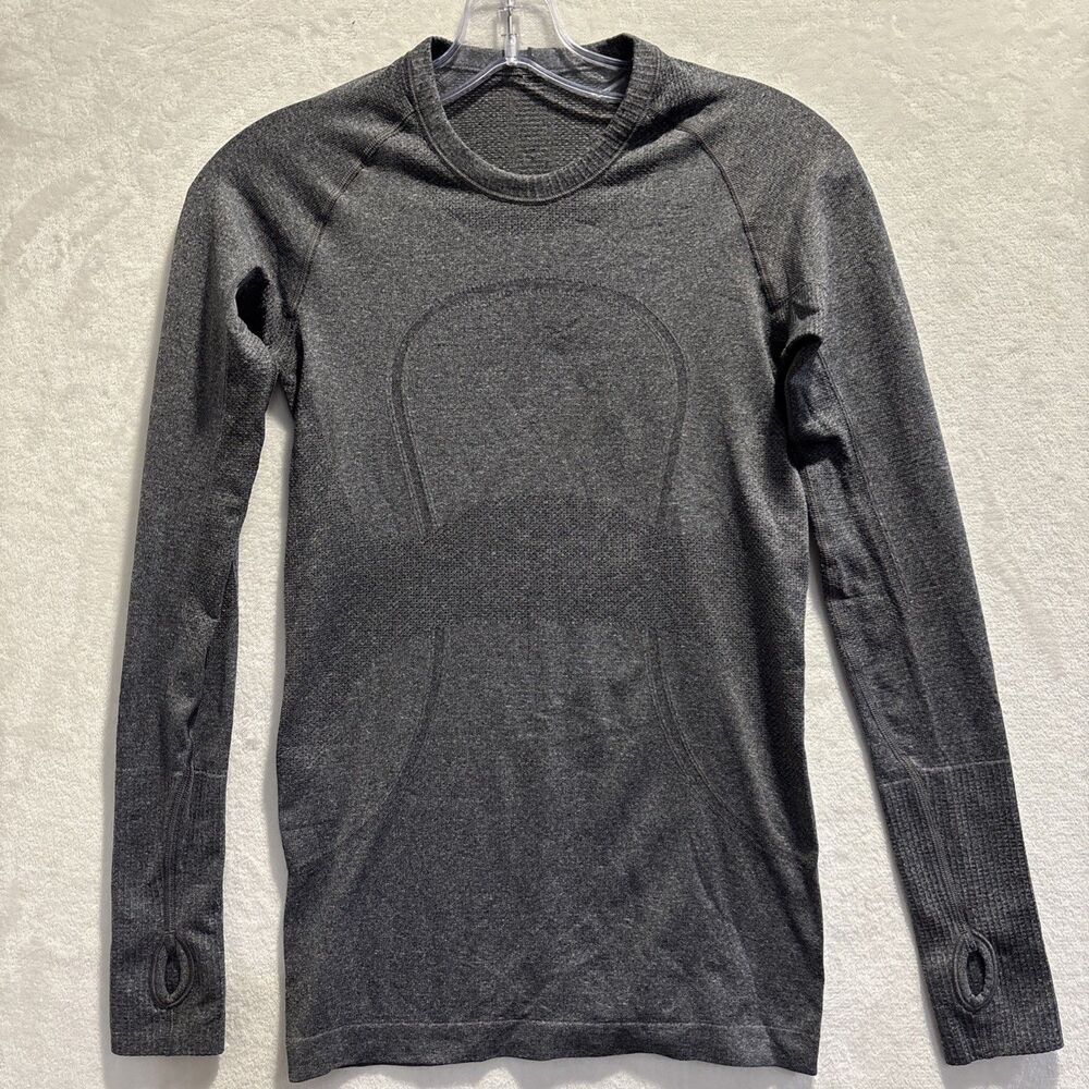 Lululemon Swiftly Tech Long Sleeve Shirt Women's Size 4 Gray Athleisure Yoga Top